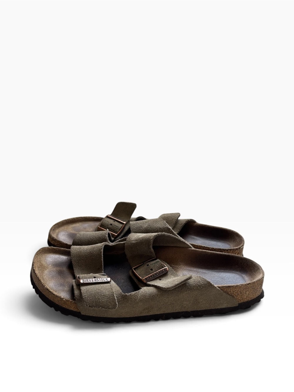 Birkenstock Women’s Arizona Suede Double-Strap Sandals - Taupe